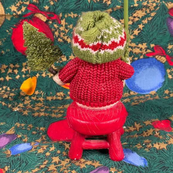 Dept 56 Billy Buttons Snowman With Tree Card Holder 2001 Super Rare with Box - Picture 10 of 16